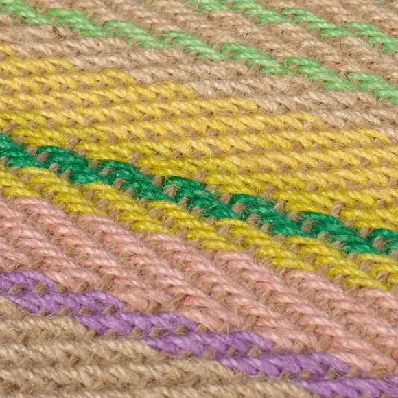 Striped Stair Runner - Multicoloured, Jute