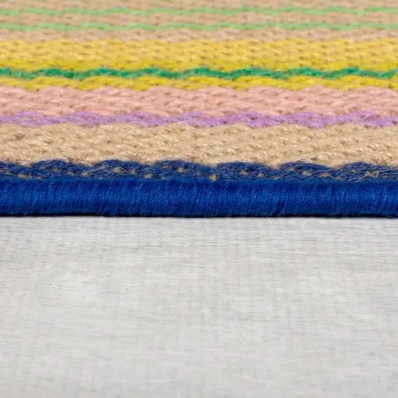 Striped Stair Runner - Multicoloured, Jute