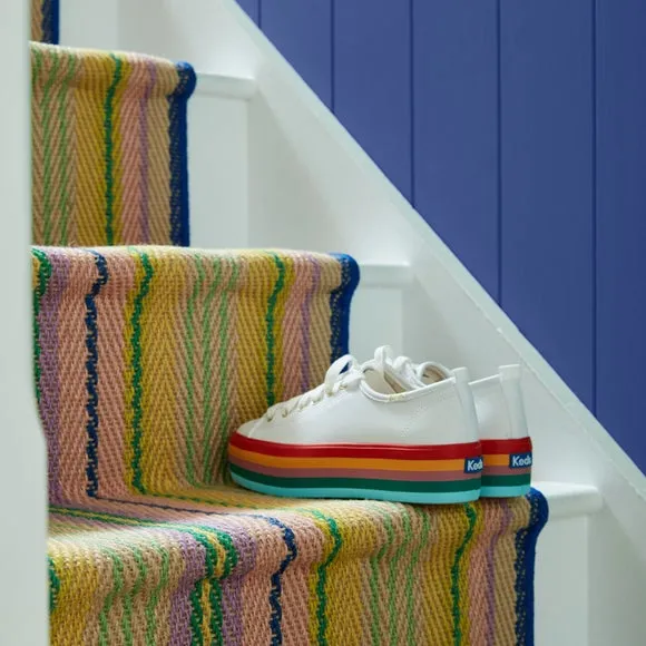 Striped Stair Runner - Multicoloured, Jute