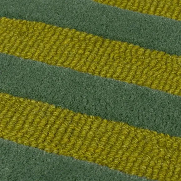 Striped Wool Rug - Multicoloured, 100% Wool