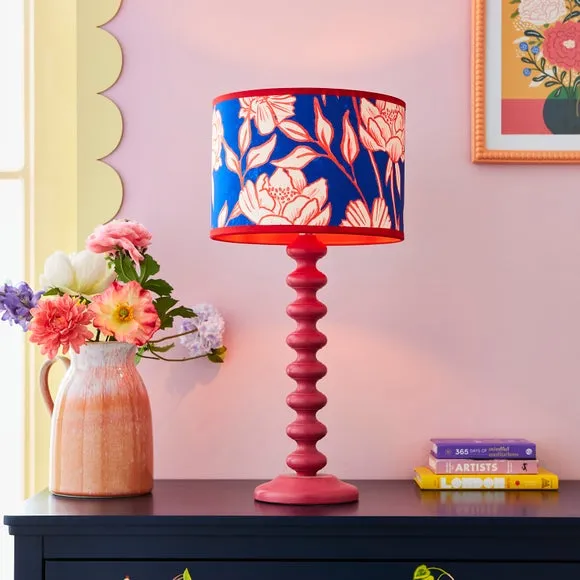 Tree Peony Lamp Shade - Multicolor, Fabric