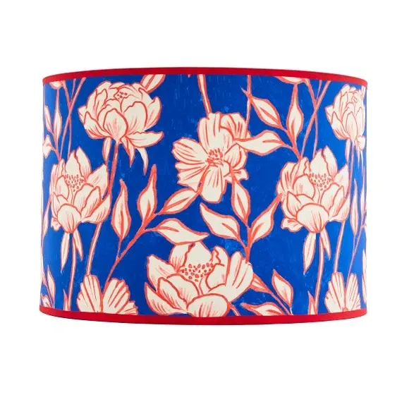 Tree Peony Lamp Shade - Multicolor, Fabric