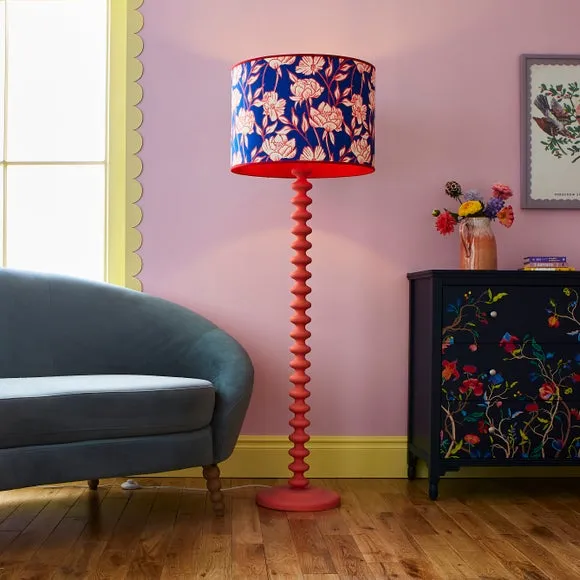 Tree Peony Lamp Shade - Multicolor, Fabric