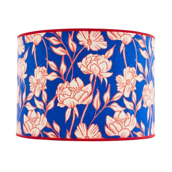 Tree Peony Lamp Shade - Multicolor, Fabric