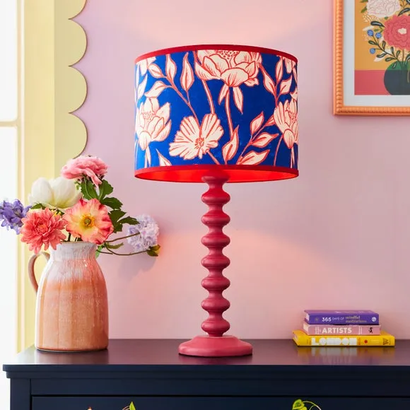 Tree Peony Lamp Shade - Multicolor, Fabric