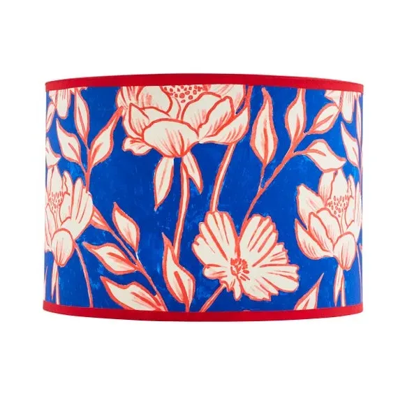 Tree Peony Lamp Shade - Multicolor, Fabric