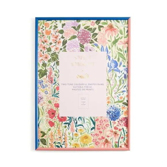 Two Tone Photo Frame - Cobalt/Coral