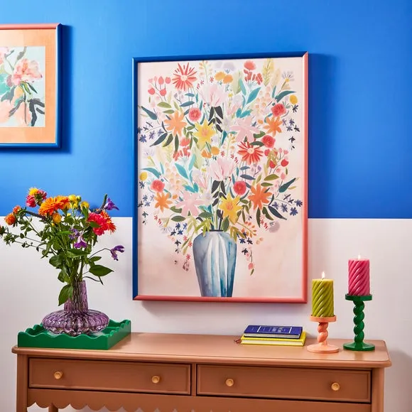 Two Tone Photo Frame - Cobalt/Coral