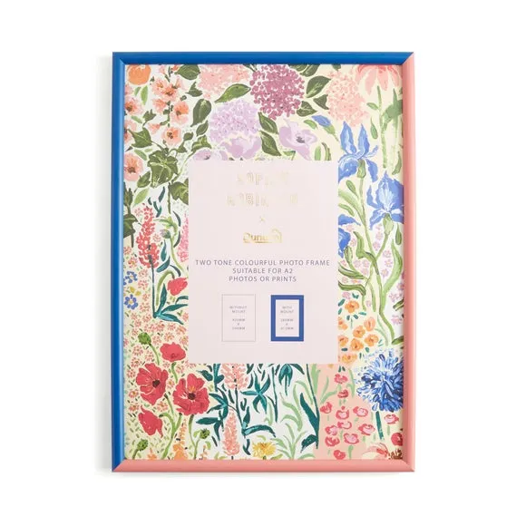 Two Tone Photo Frame - Cobalt/Coral