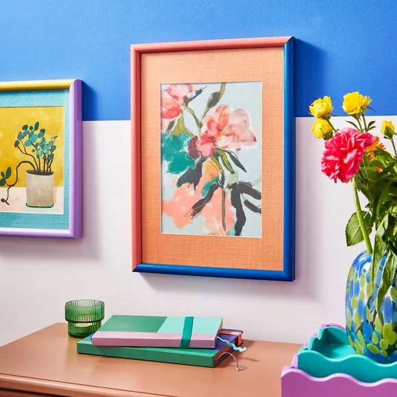 Two Tone Photo Frame - Cobalt/Coral