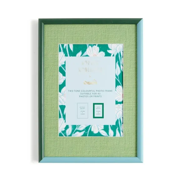 Two Tone Photo Frame - Turquoise/Jade