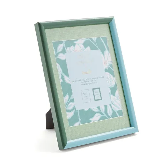 Two Tone Photo Frame - Turquoise/Jade