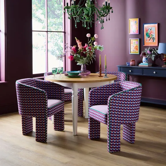 Upholstered Dining Chair - Purple, Fabric