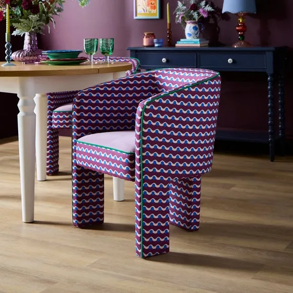 Upholstered Dining Chair - Purple, Fabric