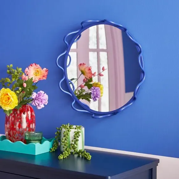 Wavy Mirrored Tray Wall Mount - Twilight, Metal
