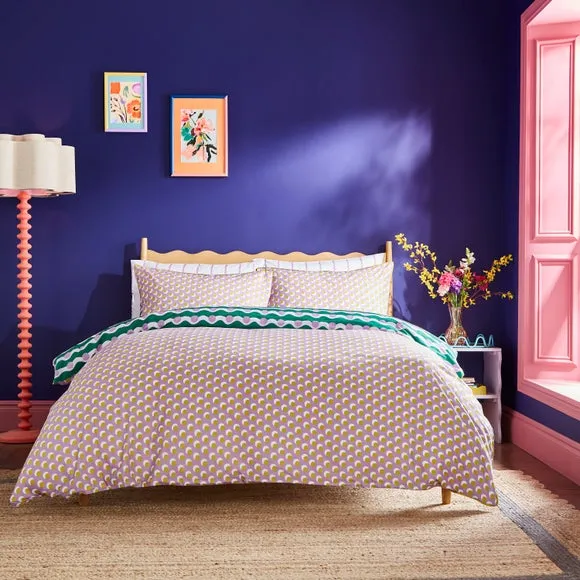 Wiggle Dot Duvet Cover & Pillowcase Set - Green