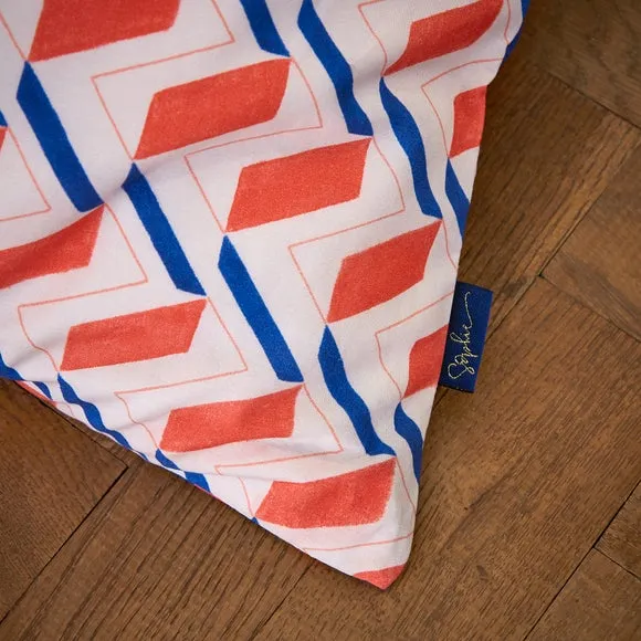 Zig Zag Duvet Cover Set - Multicolor, Cotton