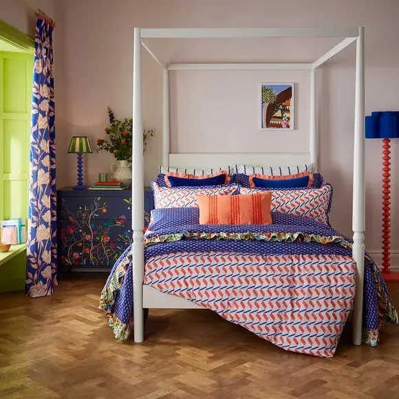 Zig Zag Duvet Cover Set - Multicolor, Cotton