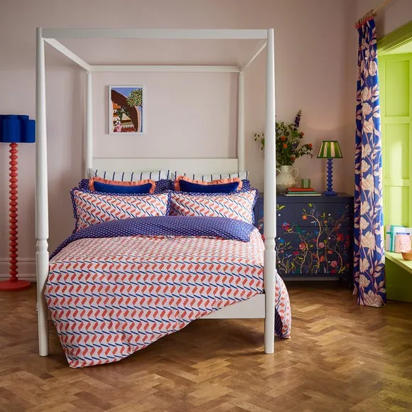Zig Zag Duvet Cover Set - Multicolor, Cotton image