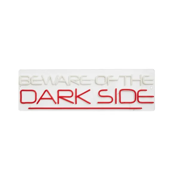 Beware Dark Side Neon Sign - Clear, LED