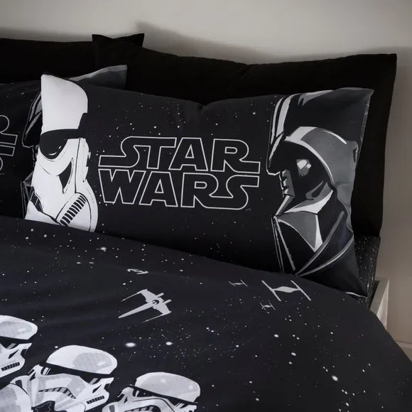 Duvet Cover Set with Pillowcase - Black, Cotton