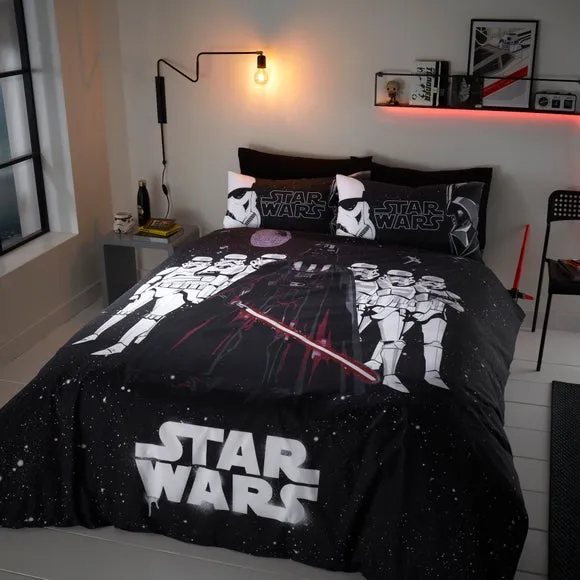 Duvet Cover Set with Pillowcase - Black, Cotton