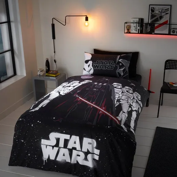 Duvet Cover Set with Pillowcase - Black, Cotton