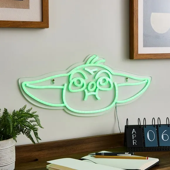 Grogu Neon Sign Light - Green, Acrylic image