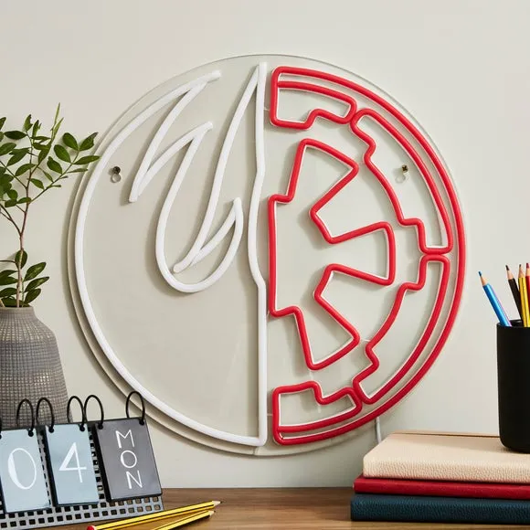 Neon Sign Light and Dark Side - Clear, LED