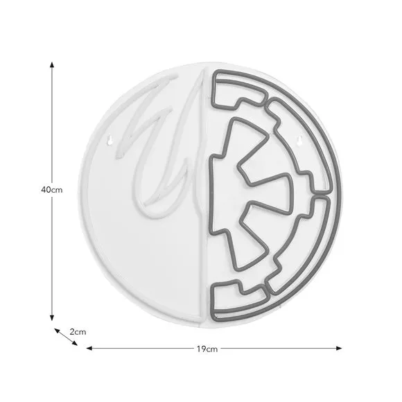 Neon Sign Light and Dark Side - Clear, LED