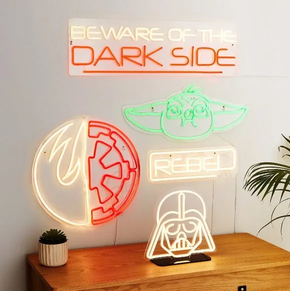 Neon Sign Light and Dark Side - Clear, LED