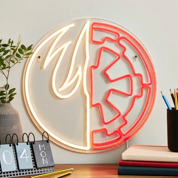Neon Sign Light and Dark Side - Clear, LED image