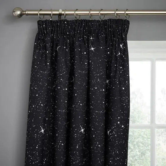 Thermal Blackout Curtains - Black, Polyester