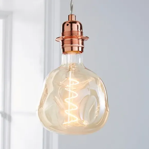 5W Spiral Filament LED Bulb - Gold, Glass