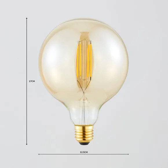 G125 Globe LED Dimmable Bulb - Amber, 4.5W ES