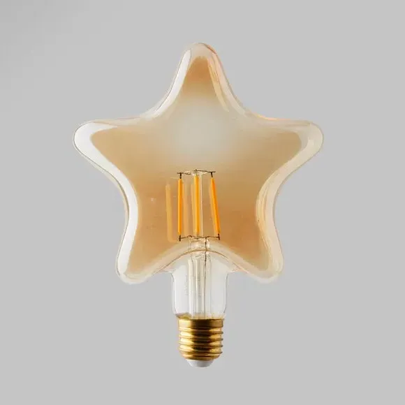 Star Shape LED Bulb 4W ES - Gold, Filament