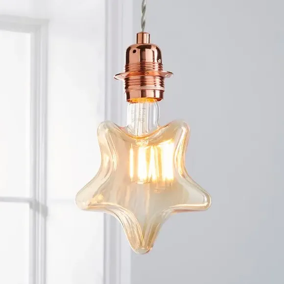 Star Shape LED Bulb 4W ES - Gold, Filament