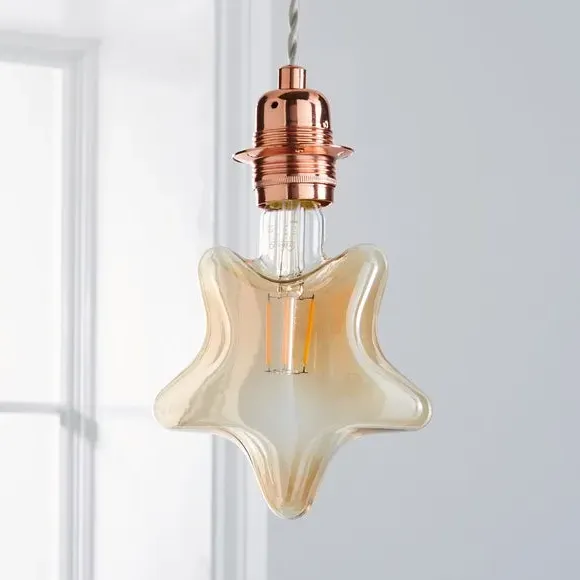 Star Shape LED Bulb 4W ES - Gold, Filament