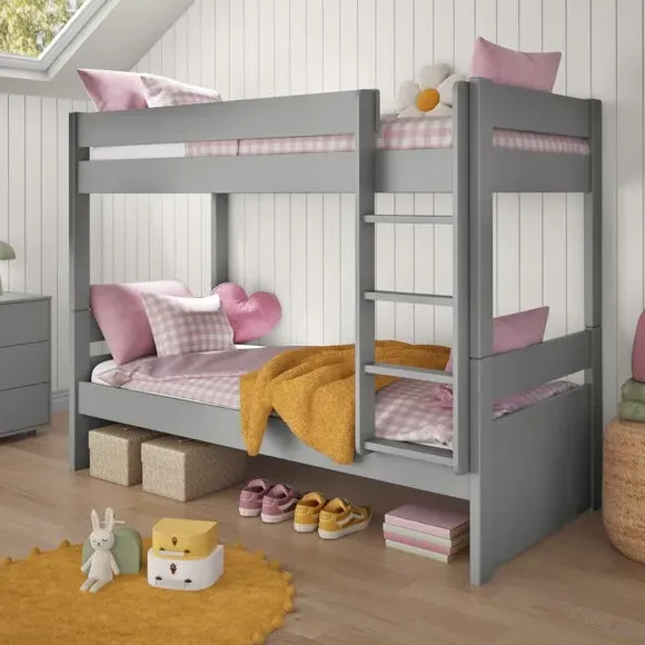 Bunk Bed with Ladder - Grey, Pine image