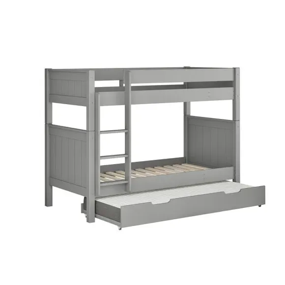 Bunk Bed with Open Trundle - Grey, Wood
