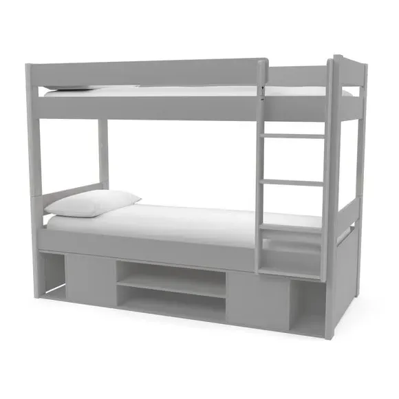 Bunk Bed with Storage - Grey, Pine