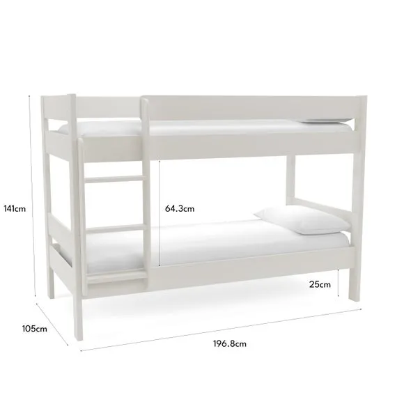 Compact Bunk Bed Convertible - White, Wood