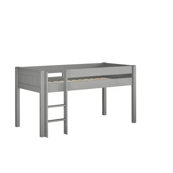 Midsleeper Bed Frame with Storage - Grey, Pine