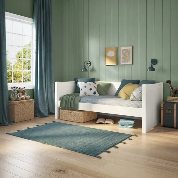 Pine Day Bed with High Foot End - White, Wood