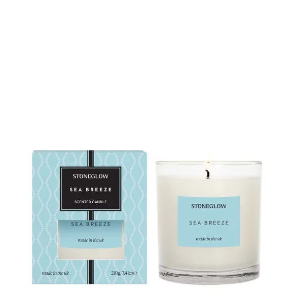 Sea Breeze Scented Candle - Blue, Glass image