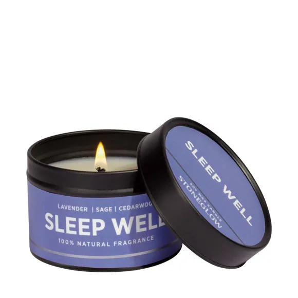 Sleep Well Candle Tin - Blue, Soy Wax image