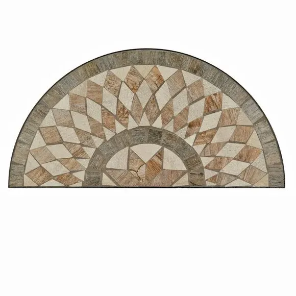 Semi-Circular Table - Natural, Ceramic Stone