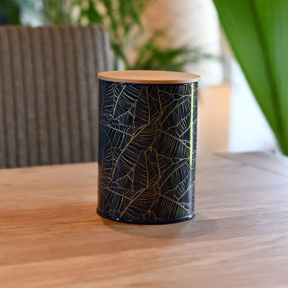Kitchen Canister with Bamboo Lid - Navy, Tin image