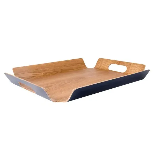 Large Serving Tray - Navy, Pressed Willow
