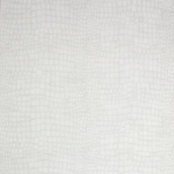 Crocodile Textured Wallpaper - White